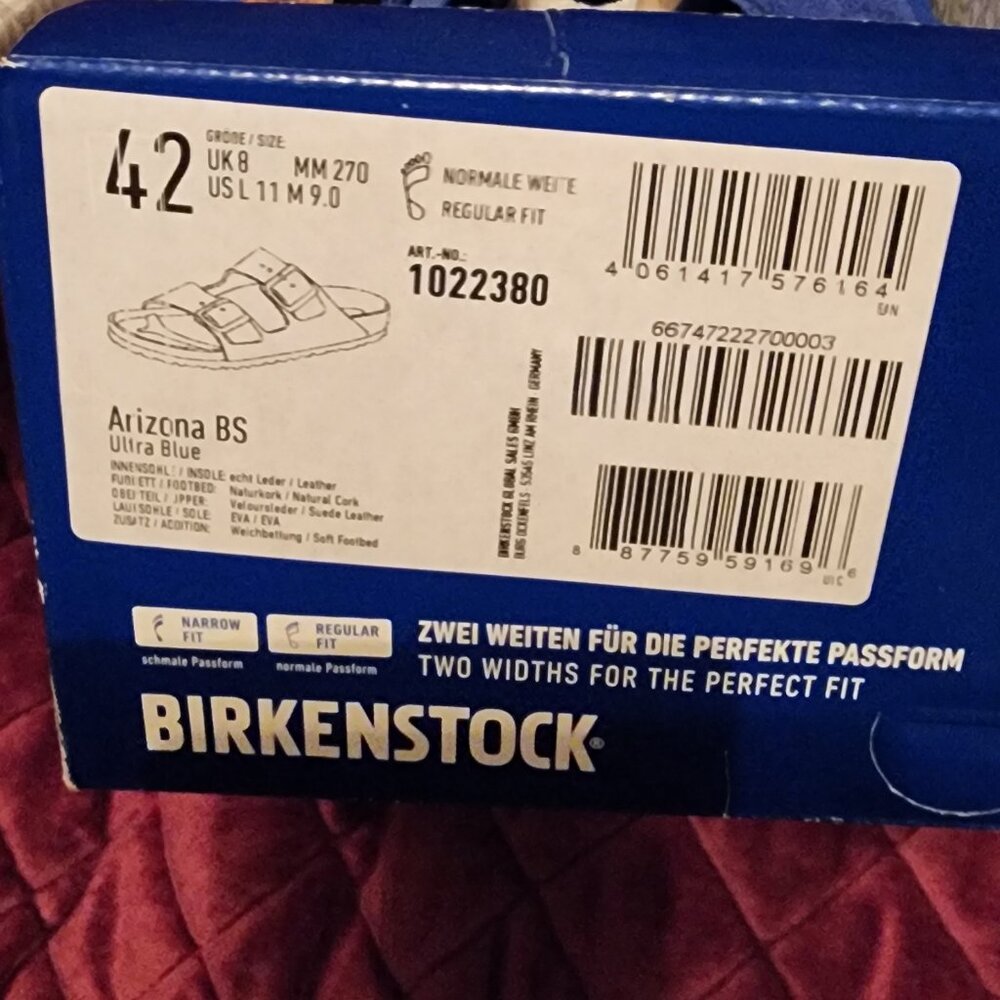 Cobalt Blue Size 11 Arizona Birkenstock